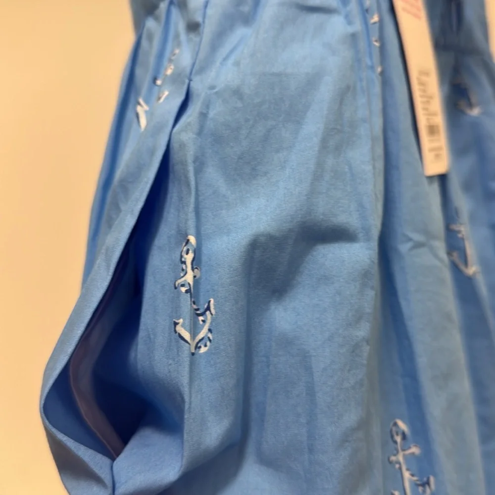 Lilly Pulitzer Charlese Cotton Halter Midi Dress Lunar Blue Womens Size 0 - Picture 5 of 15